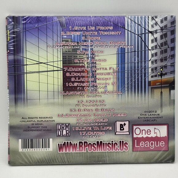 B-Pos Pos Tapes The Album CD 2012 One League Hip-Hop Explicit New Sealed - Picture 2 of 2